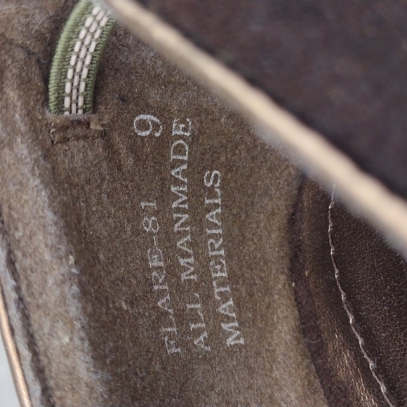 Anne Michelle Flare Brown Multicolored Faux Suede Almond Peep Toe Stiletto Heel - Picture 11 of 16